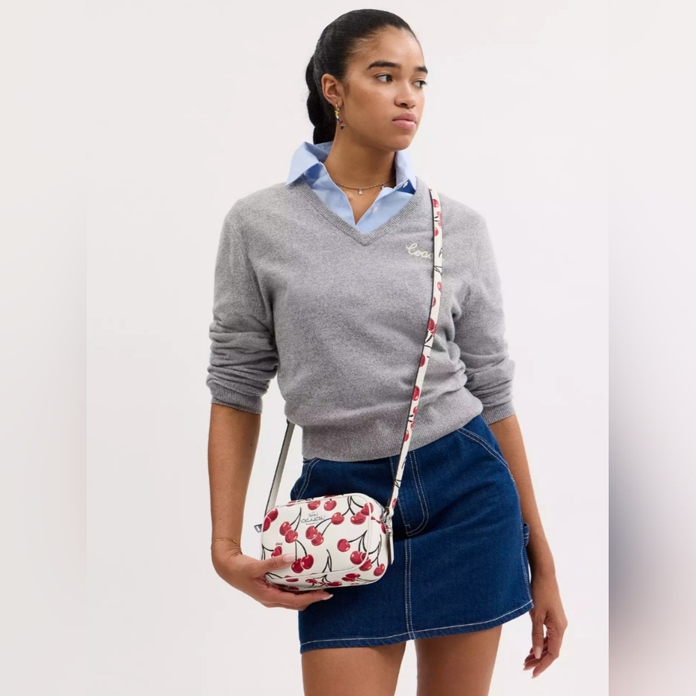 Coach Mini Jamie Camera Bag With Cherry Print - Picture 4 of 11